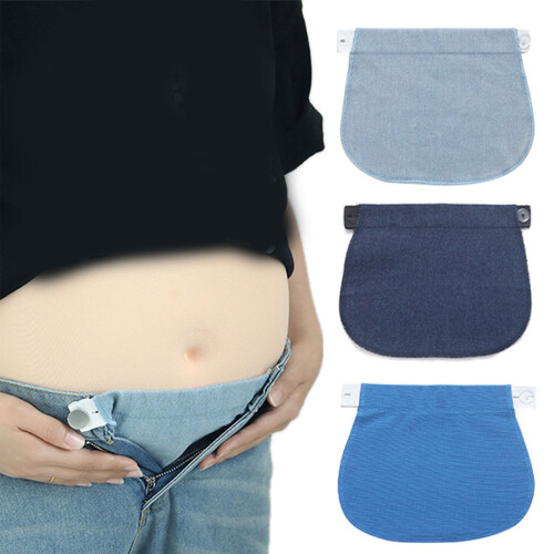 Soft Fabric Pregnancy Belt Extension For Expanding-light blue 1