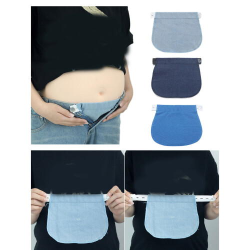 Soft Fabric Pregnancy Belt Extension For Expanding-light blue 2