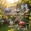 Ensemble de 5 oiseaux en métal fabriqués à la main pour 3