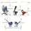 Ensemble de 5 oiseaux en métal fabriqués à la main pour 4