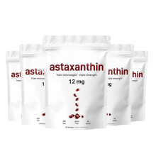 (5 bottle) 1-5X Astaxanthin 120 Softgels 12mg - Supports Eye Health and Joint Health New