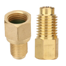 2 Stück Messing-Adapter 1/4SAE-1/2ACME für R134A A/C