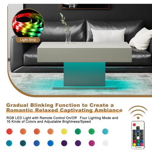 Modern Grey Coffee Table for Living Room 2