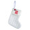 Knitted White Christmas Stocking with Initial R 1
