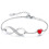 Infinity Heart Charm Bracelet 925 Sterling Silver Adjustable 1