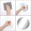 10 pcs silver round acrylic mirrors 5.91 in 5