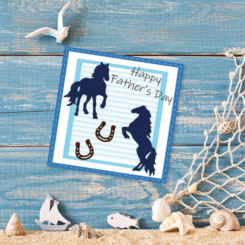 Realistisk hestestanseform for kortlaging og scrapbooking 2