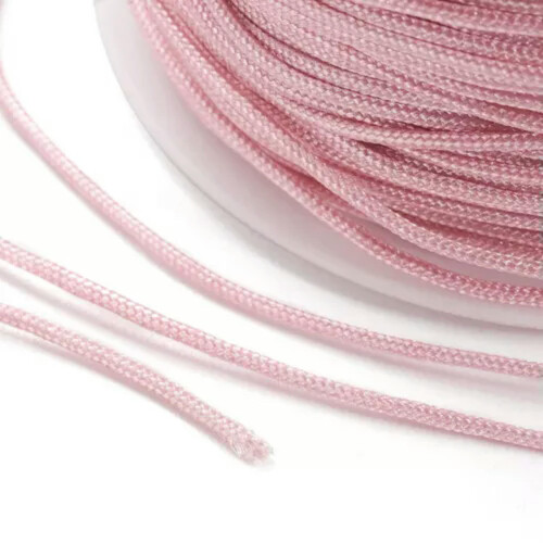0,8 mm flätad nylontråd 100 meter pärlrosa 2