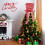 Christmas tree topper black and white plaid top hat with bow 2