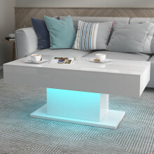 Modern White Coffee Table for Living Room
