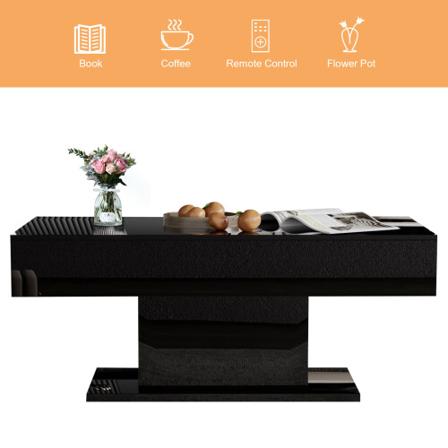 Modern Black Coffee Table for Living Room 1