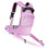 Oxford Fabric Adjustable Ski Safety Harness Backpack Strap-Pink 1