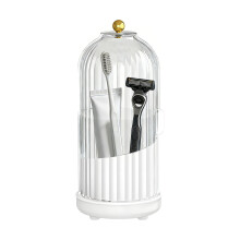 Stable Not Slip Toothbrush Holder Providing Rotating-White