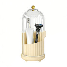 Secure Anti Slip Toothbrush Holder- custard color