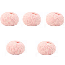 5Roll Colored Soft Acrylic Yarn 109.36Yard Each for-Rice flour