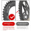 Bicycles 104BCD Crank Narrow Wide Chainring-Red 32T 2