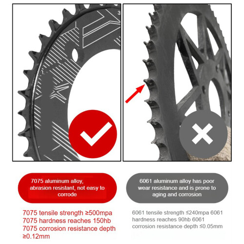 Bicycles 104BCD Crank Narrow Wide Chainring-Red 32T 1
