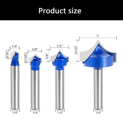 Professional Woodworking Router Bit Set 1/4inch Shank for 2