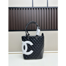 Chanel Cambon Small Basket Tote Black/White 9958