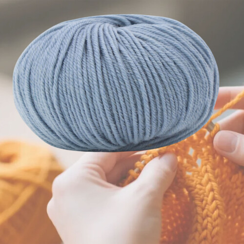 5Roll Colored Soft Acrylic Yarn 109.36Yard Each-rice flour 2