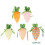 6Pcs Easter Carrot Shape Fabric Gift Bag-Citrus gingham 4