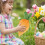 6Pcs Easter Carrot Shape Fabric Gift Bag-Citrus gingham 5