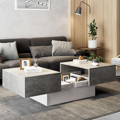 Modern Coffee Table with Large Storage for Living Room