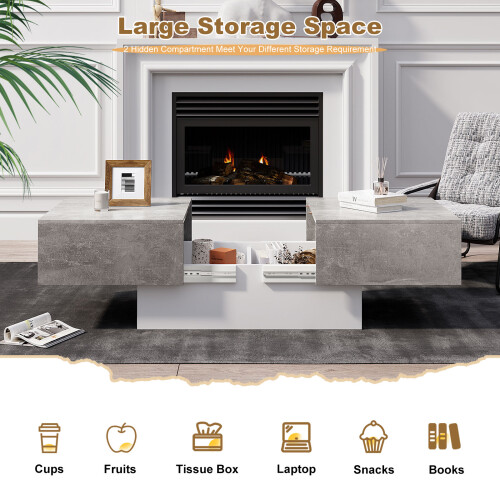 Modern Coffee Table with Large Storage for Living Room 2