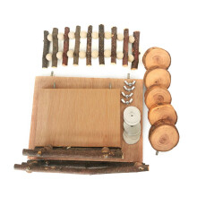 Hamster Climbing Platform Wooden Hamster Toys Activity Playground Bridge Stairs Apple-Wood Chewing Toy for Small Animal