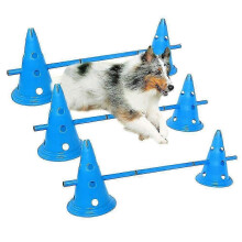 Set of 3 Dog Agility Jumps and Hurdles for Indoor Pet Training and Exercise