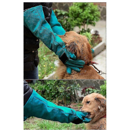 (yellow) Anti-biting Cat-scratching Training Dog Training Thickened Gloves 36cm 2