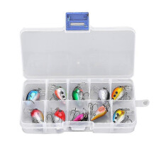 A HENGJIA lot of 10, realistic, artificial plastic fishing lures.
