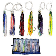 1 Set Of 6pcs 6.5 Inch Trolling Skirt Lures Marlin Tuna Big Game Octopus Fishing Lures Ocean Boat T-MXBC