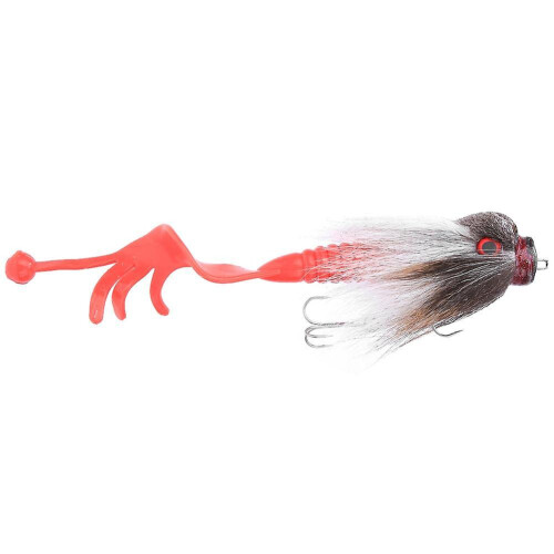 Simulation Mouse Shape Resin Fishing Lure Soft Bait Tackle with Dual Treble Hookwhite 1