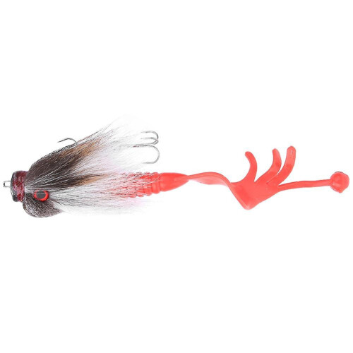 Simulation Mouse Shape Resin Fishing Lure Soft Bait Tackle with Dual Treble Hookwhite 2