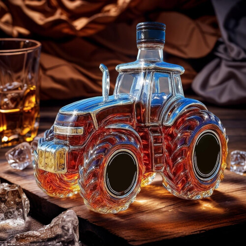 Γυάλινη καράφα - Μπουκάλι αλκοόλ 300ml για Bourbon | Ουίσκι και ποτά. Ανθεκτική δι 1