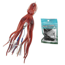 Octopus Swimbait Soft Fishing Lure with Skirt Tail Artificial Spray Ink Design for Saltwater Ocean Fishing