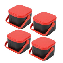 Fishing Bait Case 4pcs Portable Plastic Fishing Bait Holder Box Worm Earthworm Lure Storage Case with Clip Fishing Lure Storage Box