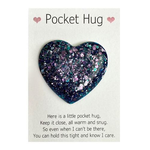 Pocket Hug Heart Token with Greeting Card 1pc 1