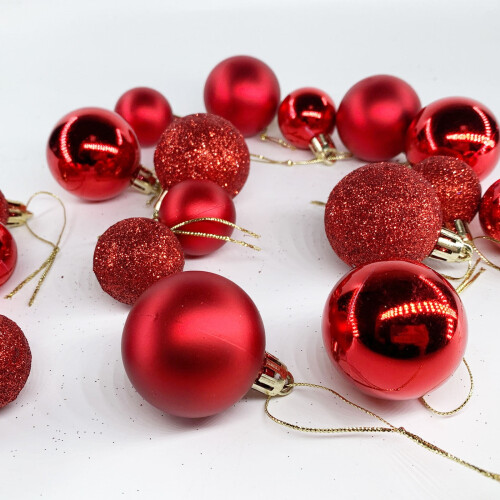 Glass Christmas Ball Ornaments Large 50PCS 2