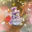 Pink and Silver Snowman Christmas Ornament 1 Pack 5
