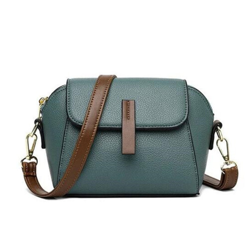 Bolsa transversal feminina em couro macio, 18x13x9cm 2