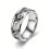 Stainless Steel Punk Ring for Men Silver Blue 1 5