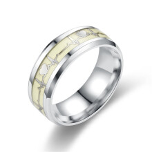 Titanium paarring – ECG-hartslagdesign