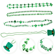Grønt St. Patricks Day-perlekjede, 4-pakning