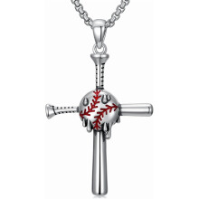 Colier cu cruce de baseball din argint 925
