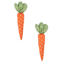2 Pcs Fabric Easter Carrot Decorations 1.38 x 6.3 in