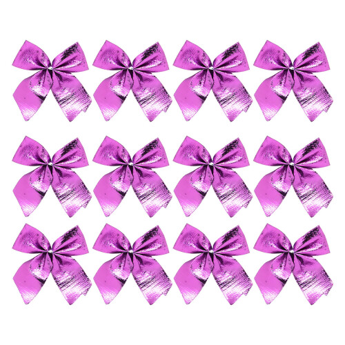 Purple Christmas Bows 5.5cm 24 Pcs 2