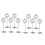 Silver Steel Table Number Holders – 24 Pack 4