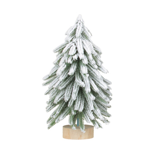 Mini Bottle Brush Christmas Tree with Wooden Base 1
